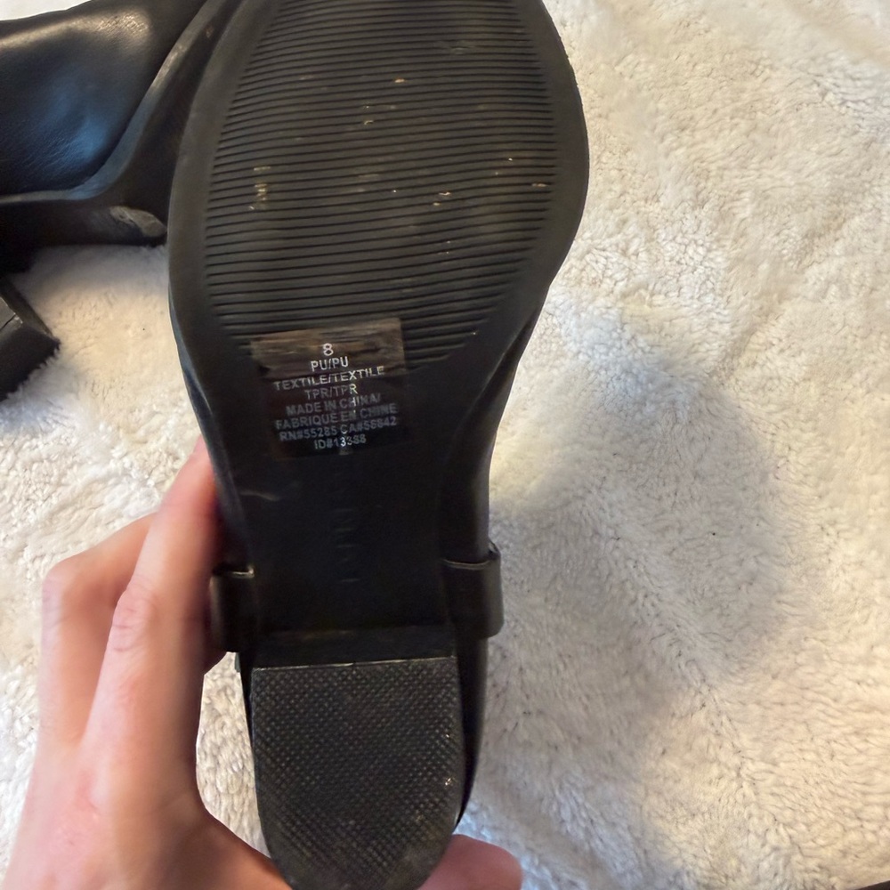 Express Black Ankle Booties with Buckle Detail - Picture 4 of 5